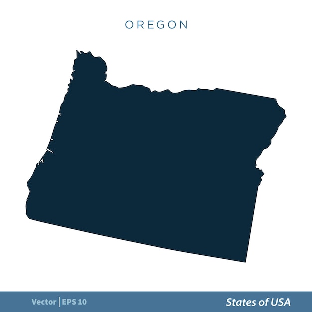Oregon États des États-Unis Carte Icône Modèle vectoriel Illustration Design Vecteur EPS 10