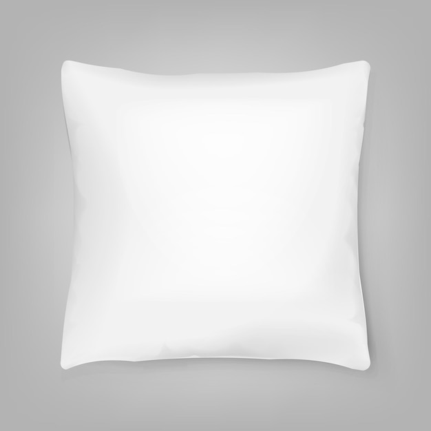 Vecteur oreiller carré blanc blanc isolé sur fond illustration vectorielle eps 10