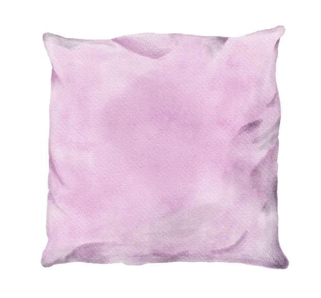 Vecteur oreiller rose aquarelle pour dormir