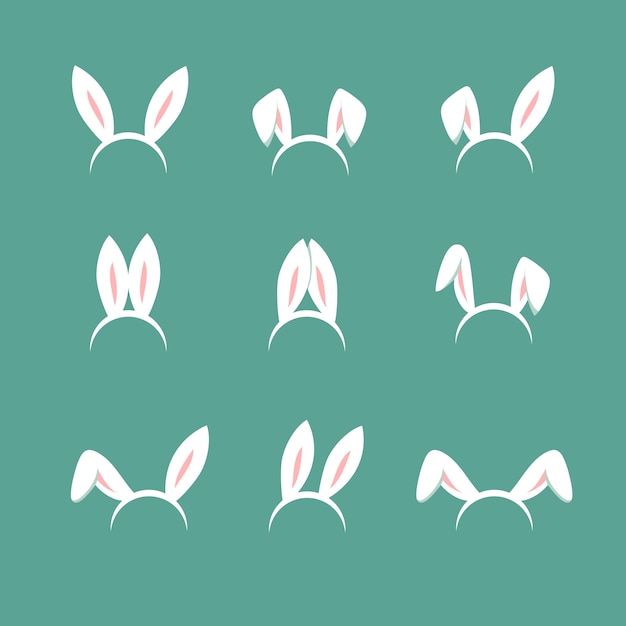 Oreilles de dessin animé de lapin de Pâques