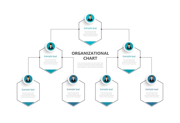 Organigramme D'entreprise Avec Des Icônes D'avatar D'entreprise