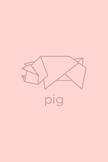 Origami Cochon Dessin Au Trait Abstrait Création De Logo Cochon Origami Animal Dessin Au Trait Animal Animalerie Contour Illustration Illustration Vectorielle