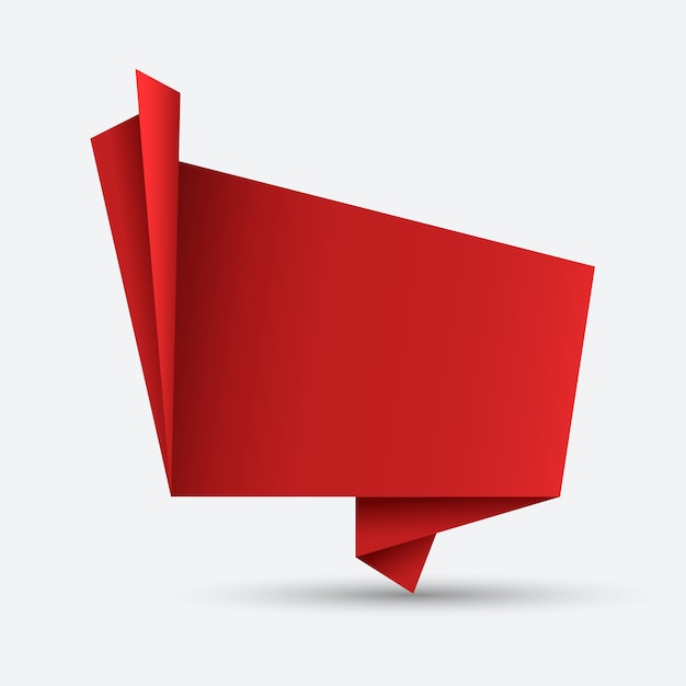 Vecteur origami discours bulle moderne