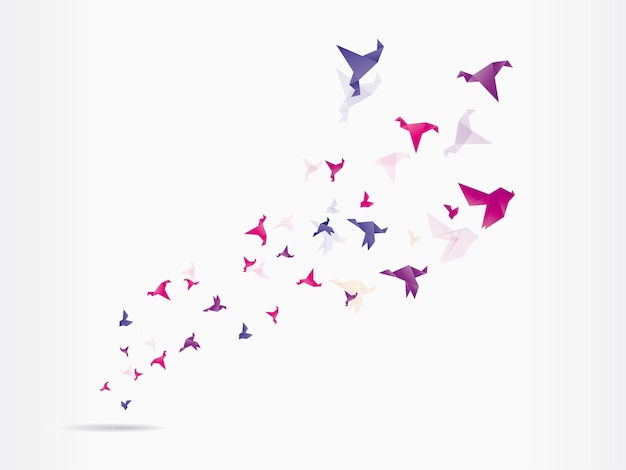 Origami japonais oiseau volant en papier