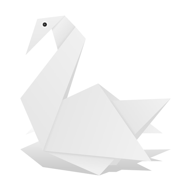 Vecteur origami swan