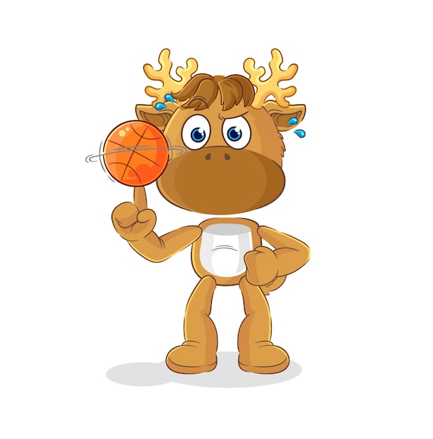 orignal, jouer, basket ball, mascotte, dessin animé, vecteur