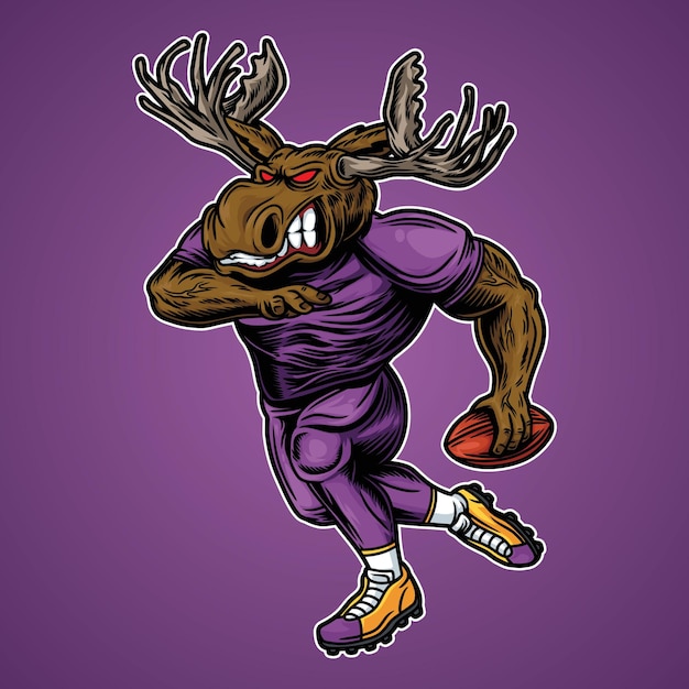 orignal, mascotte, football américain, illustration