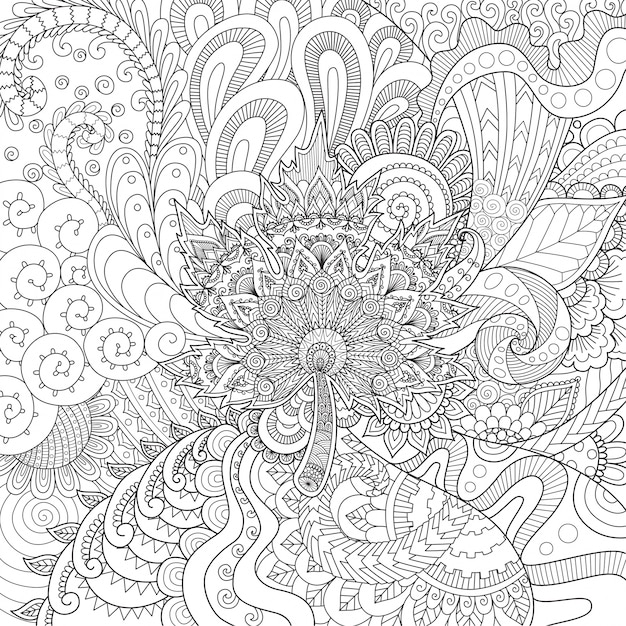 Ornamental hand drawn background