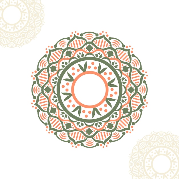 Ornement D'art De Mandala Ethnique Cercle Mandala