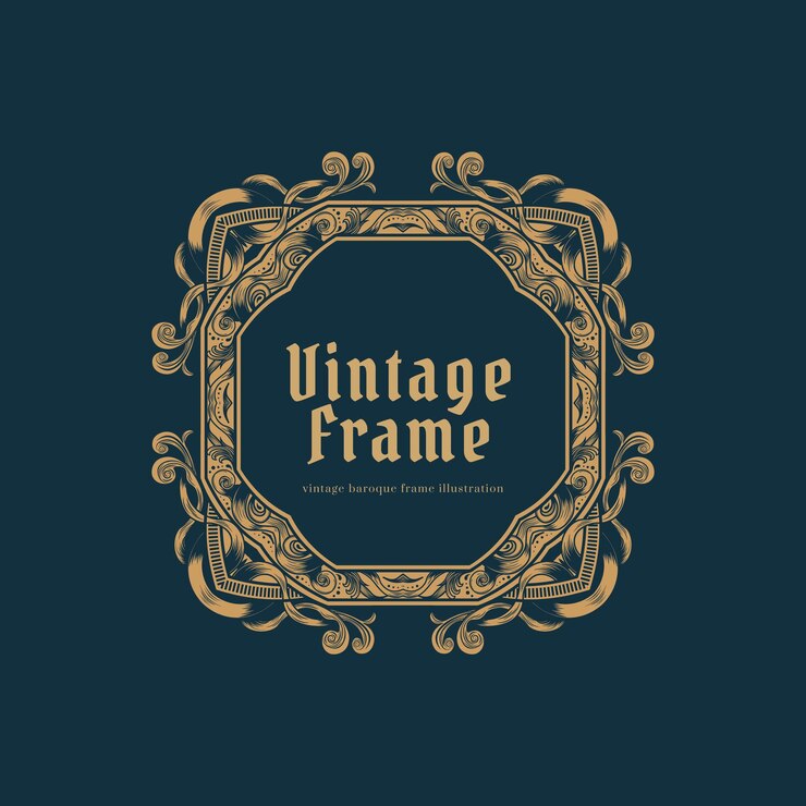 Ornement baroque Illustration du cadre vintage