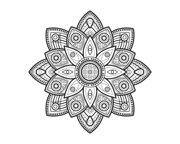 Ornement De Beauté Mandala Vector Icon Illustration Design