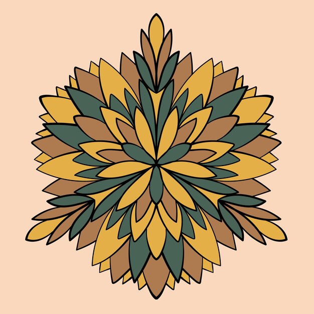 Ornement décoratif Mandala illustration vectorielle Élément de design graphique coloré élégant