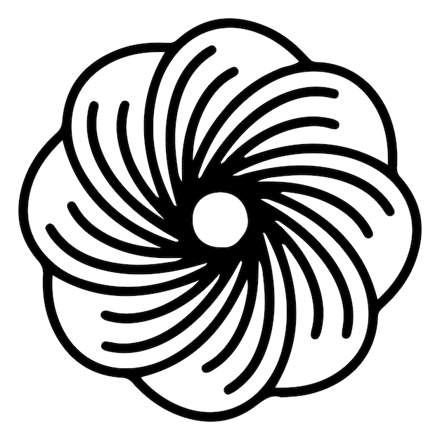 Ornement floral doodle Un seul tatouage d’élément de page de fleur