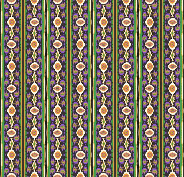 Vecteur ornement de folklore géométrique ikat texture vecteur ethnique tribal motif à rayures transparentes en aztèque