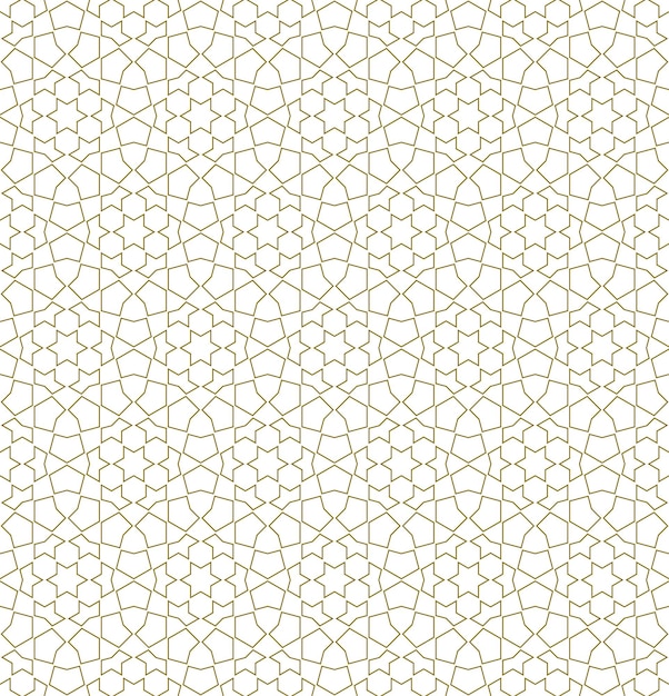 Ornement géométrique arabe sans couture de couleur marron.