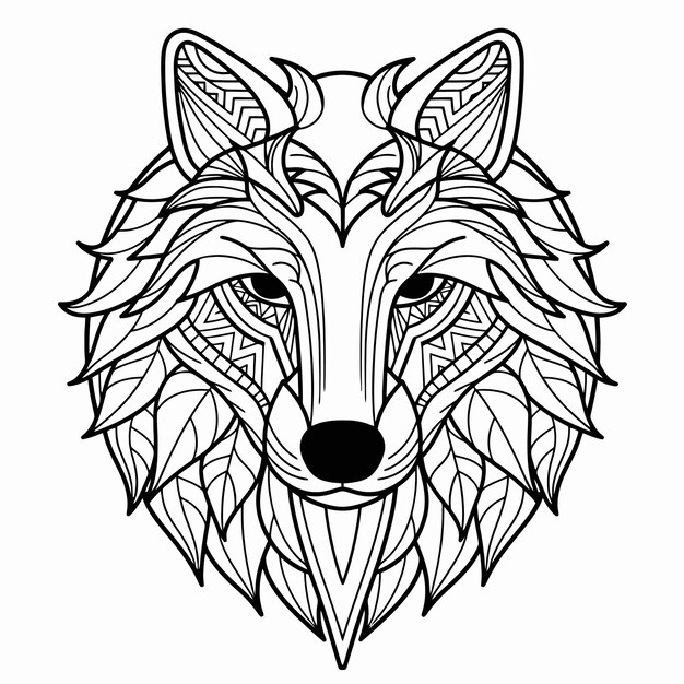 Ornement De Loup Tribal