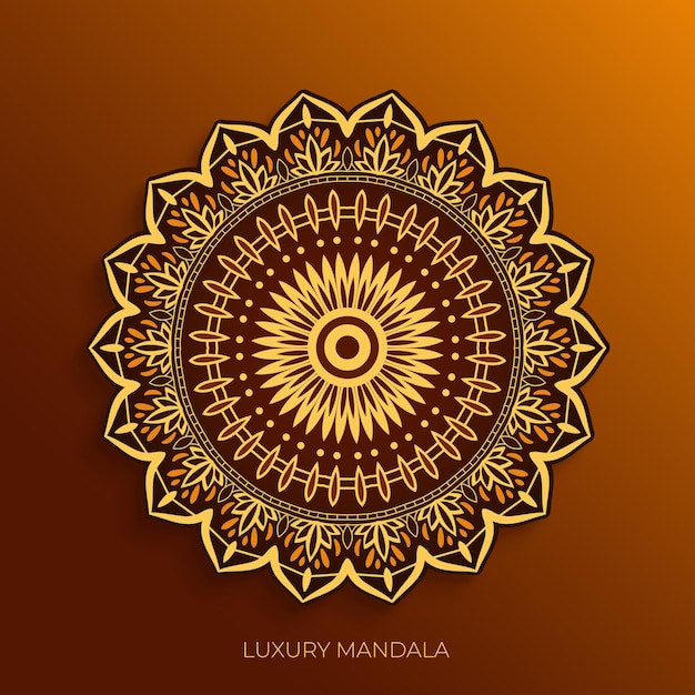 Vecteur ornement de mandala décoratif de luxe créatif