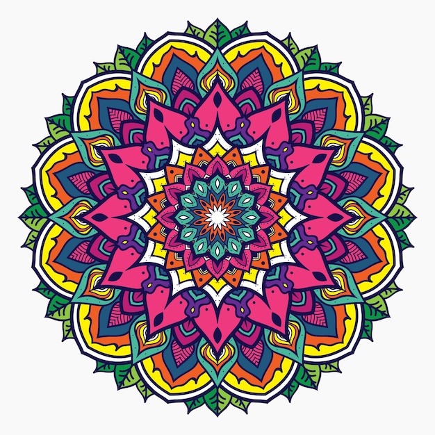 Ornement De Mandala, Mandala Floral.