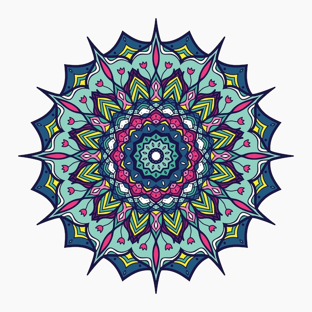 ornement de mandala, mandala floral.