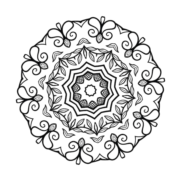 Ornement Rond Serti De Mandala élément De Cercle Géométrique Fait En Vecteur