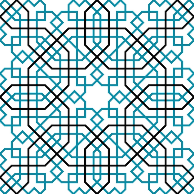 Vecteur ornement de style zellij arabe motif géométrique sans couture