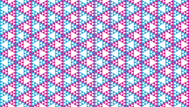 Ornement De Triangles Abstraits Colorés Modèle De Conception De Modèle Sans Couture Géométrique Formes Triangulaires Polygonales Thème De Couleur Bleu Clair Rose Magenta Et Blanc