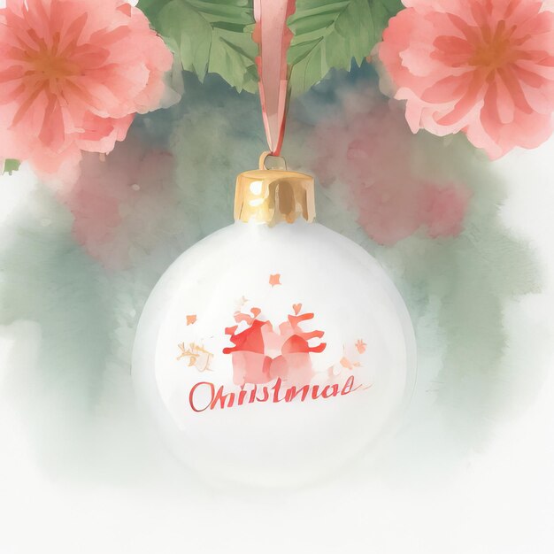 Ornement Vectoriel Mignon Pour Noël Noël Rouge Gradient Rose Nuages Brillants Couleurs Collection Blanche