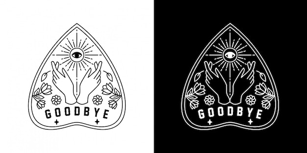 Ouija Goodbye Monoline Design