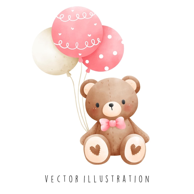 Vecteur ours bébé fille