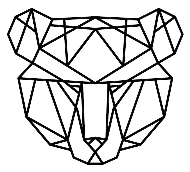 Ours géométrique abstrait pour la découpe sur un traceur