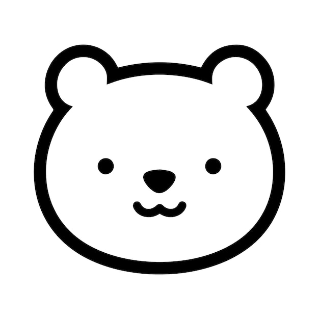 Vecteur ours mignon dessiné à la main dans un style doodle