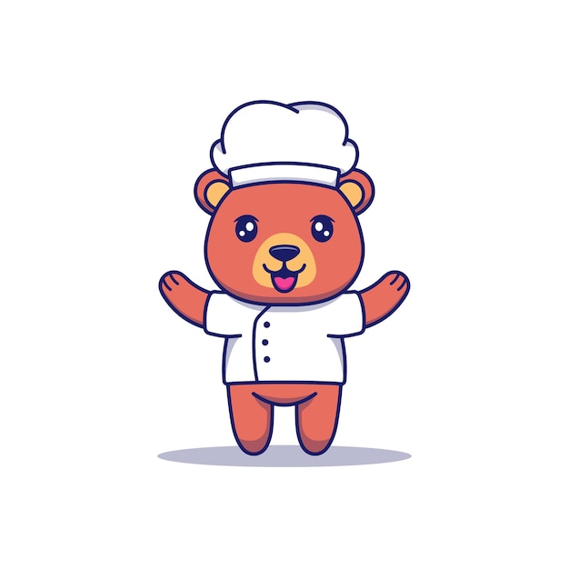 Ours Mignon Avec Uniforme De Chef