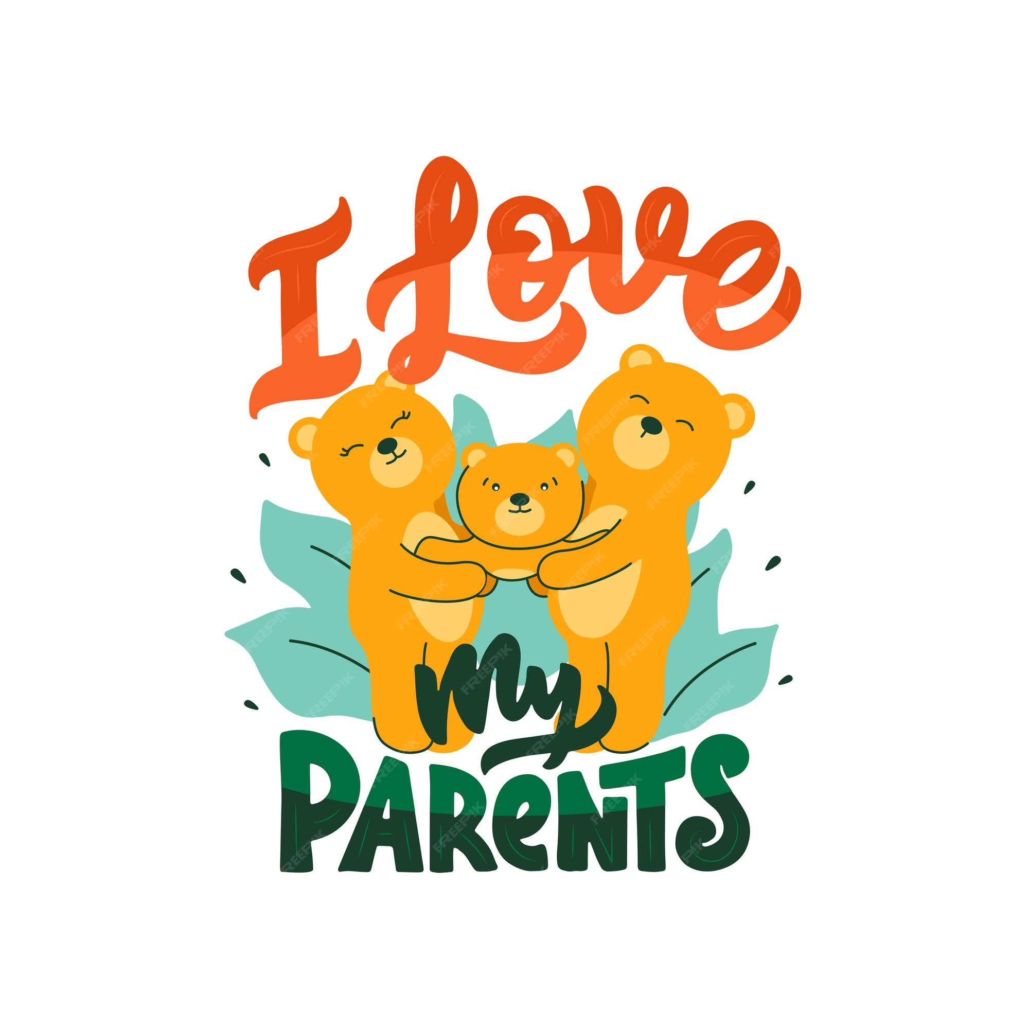 Ours Papa Et Maman Jouant Avec Leur Enfant Les Animaux Avec Une Phrase De Lettrage J Aime Mes Parents Vecteur Premium Ours Papa Et Maman Jouant Avec Leur Enfant Les Animaux Avec Une Phrase De Lettrage J Aime Mes Parents Vecteur Premium