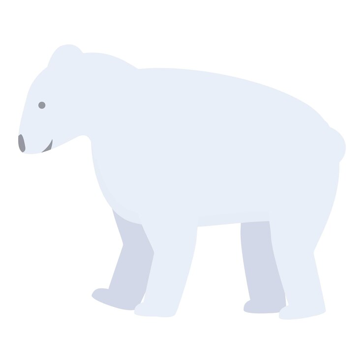 Vecteur ours polaire icône dessin animé vecteur alaska joint canada bouton
