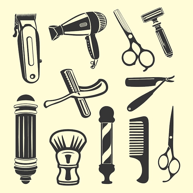 Des outils de barbierie vintage