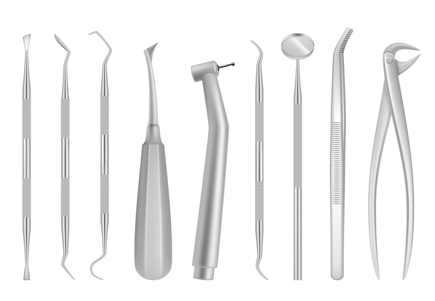 Vecteur outils de clinique dentaire.