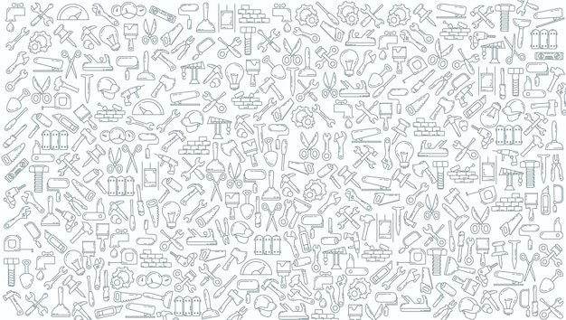 Outils De Construction Arrière-plan De L'icône De La Ligne De Griffon