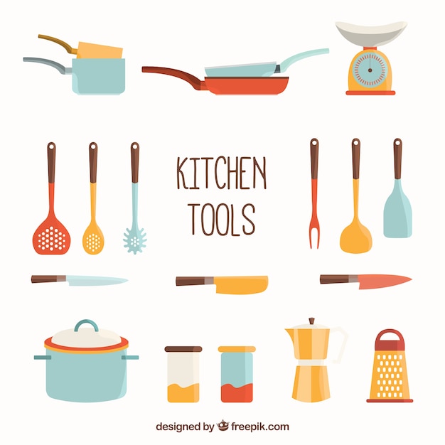 Vecteur outils de cuisine collection