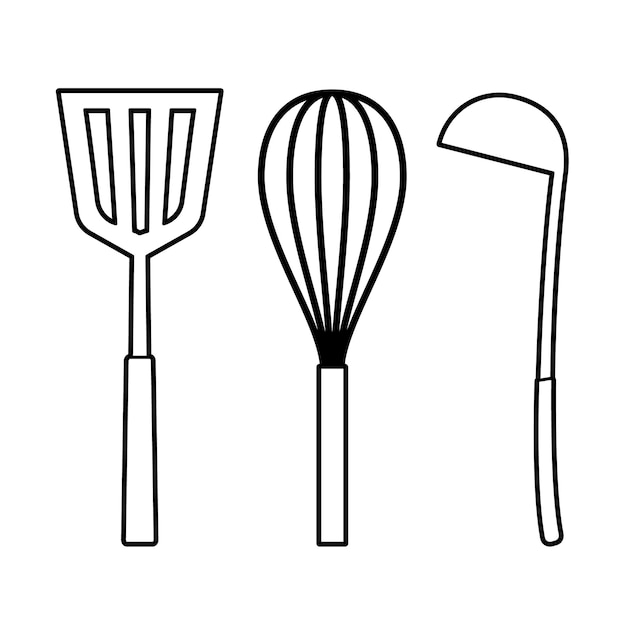 Vecteur outils de cuisine