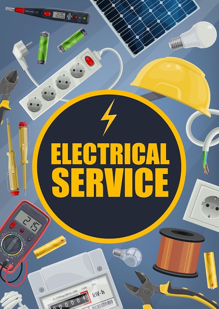 Outils Et équipements Vectoriels De Service électrique