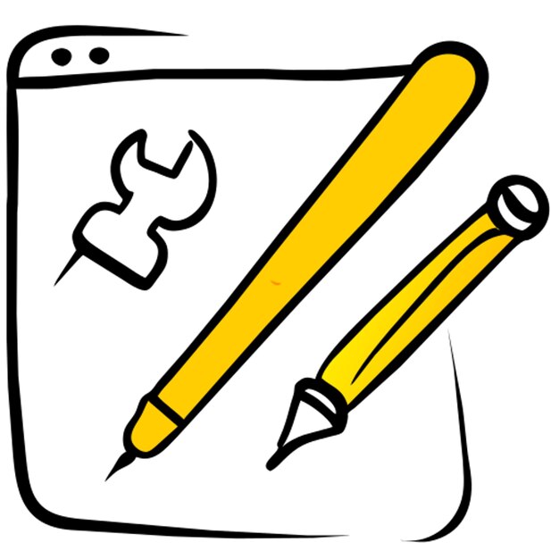 Vecteur outils pour dessiner et concevoir des icônes