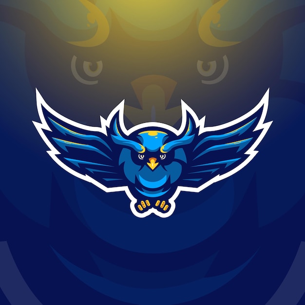 Owl Mascot Logo Design Vector Illustration Pour Sports, Jeux, équipe Esport