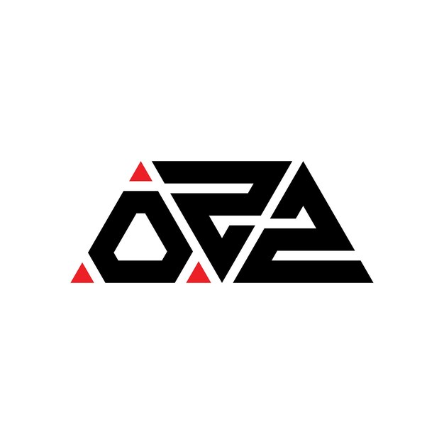 OZ triangle lettre logo design avec forme de triangle OZZ triangle logo design monogramme OZZ le modèle de logo vectoriel triangle avec couleur rouge OZZ logo triangulaire Simple élégant et luxueux Logo OZZ