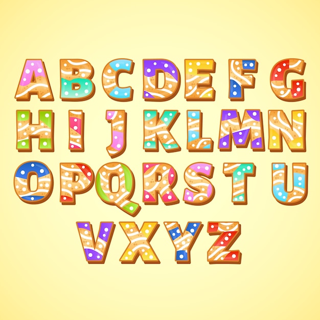 Pack D'alphabet De Noël En Pain D'épice