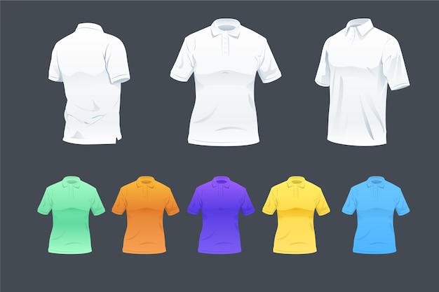 Vecteur pack chemise polo