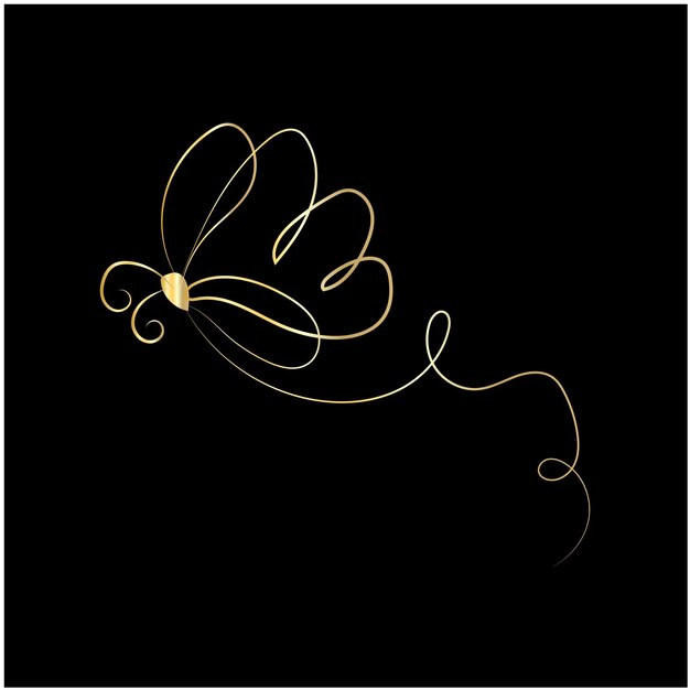 Pack de contours de papillons dessinés à la main par vecteur