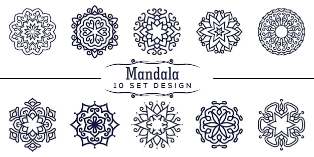 Vecteur pack culturel mandala design