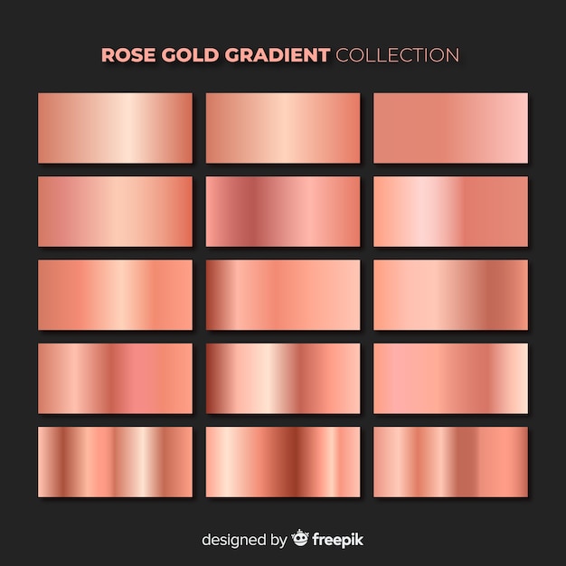 Pack dégradé doré rose brillant