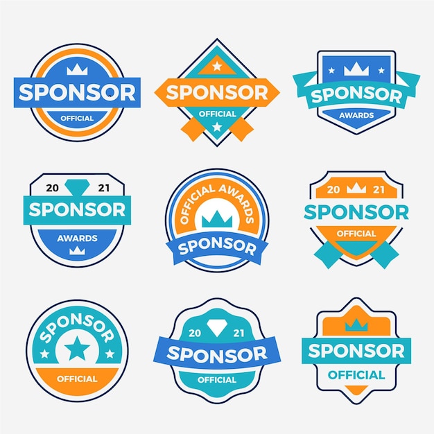 Pack d'étiquettes de sponsoring créatif