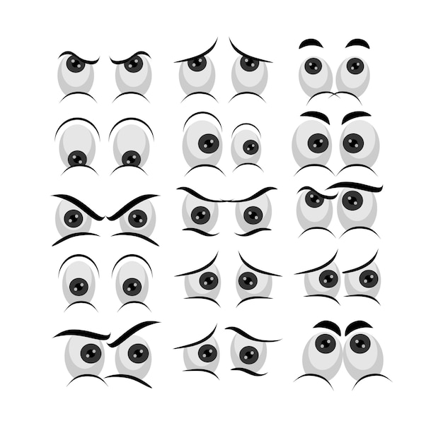 Vecteur pack d'expressions des yeux